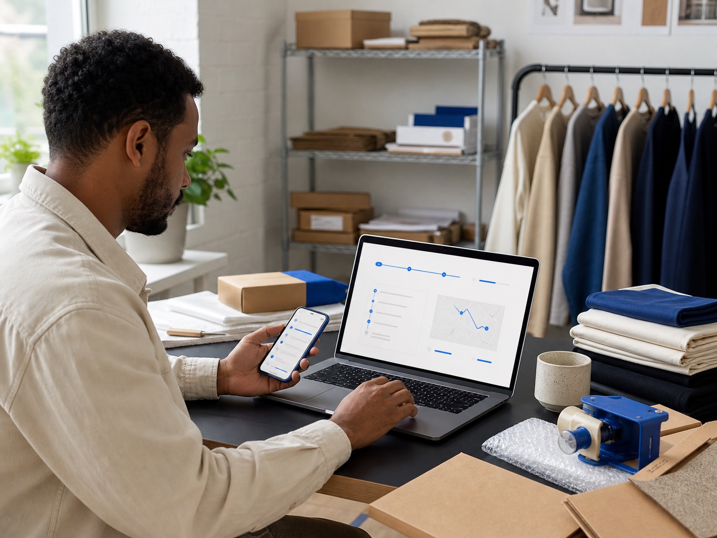 Fulfillment operator managing shipment progress